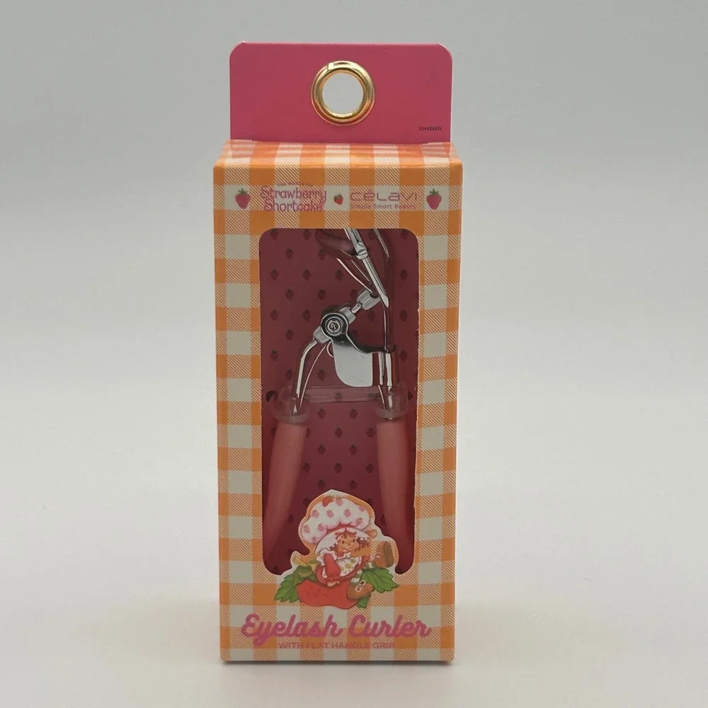 Celavi Eyelash Curler Pink Strawberry Shortcake Flat Handle Grip‎